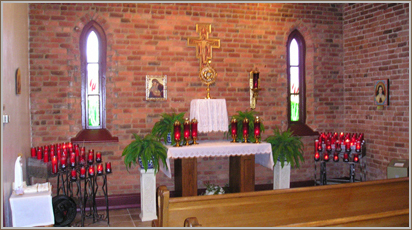 The adoration chapel offers an opportunity to spend time in prayer before the Blessed Sacrament.