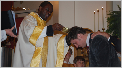 The RCIA program prepares adults for Christian initiation (baptism, confirmation, and communion), administered at the Easter Vigil.